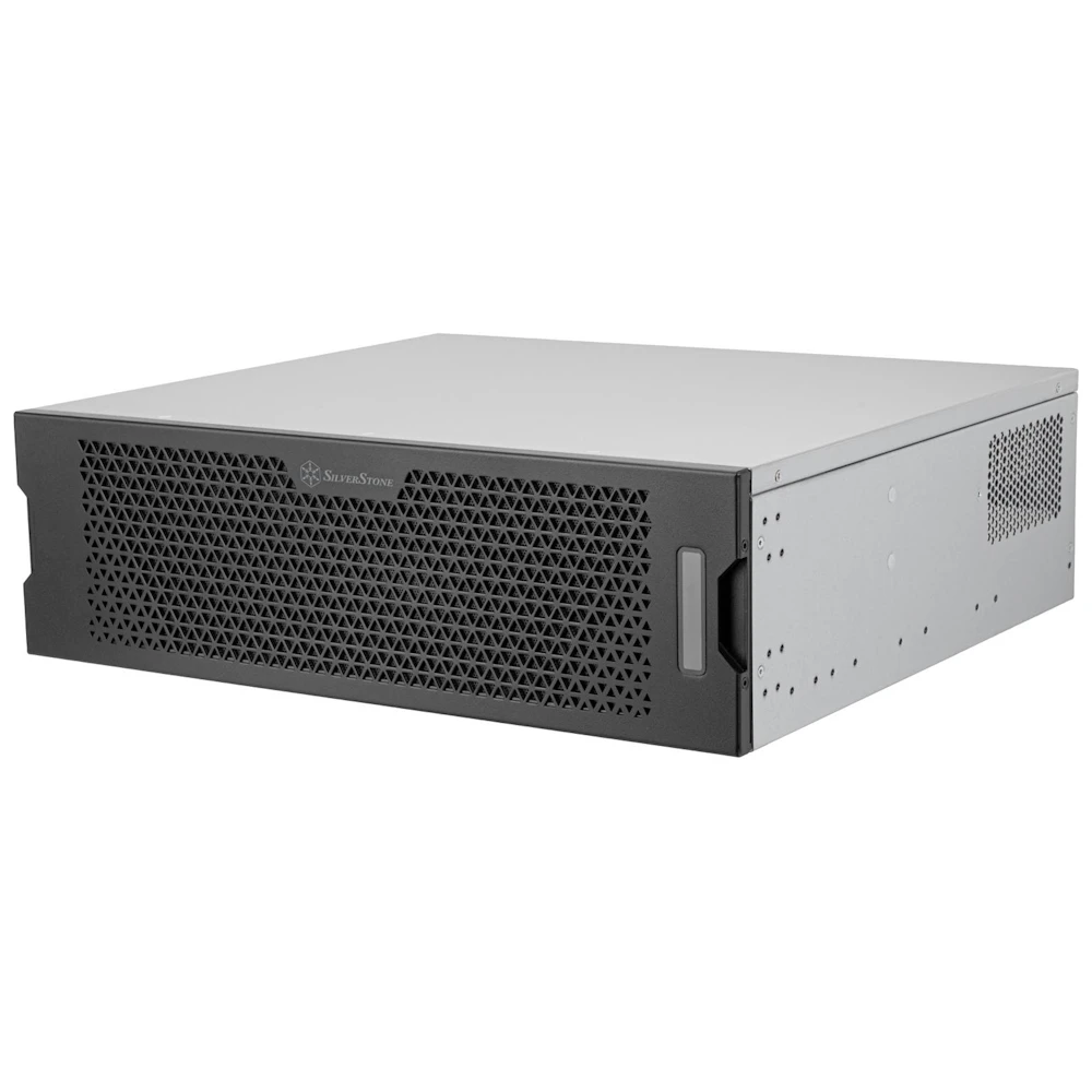 A large main feature product image of SilverStone RM31-MINI 3U Rackmount Server Chassis