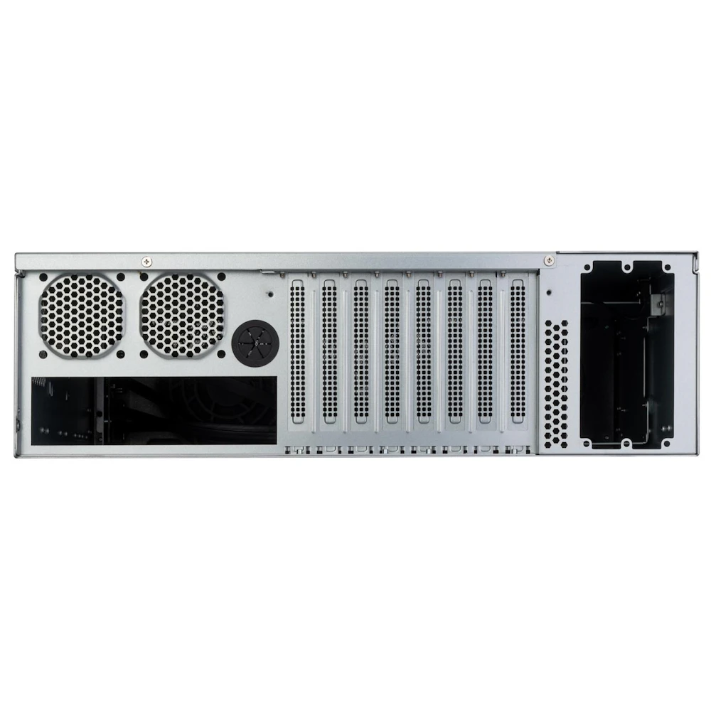 A large main feature product image of SilverStone RM31-MINI 3U Rackmount Server Chassis