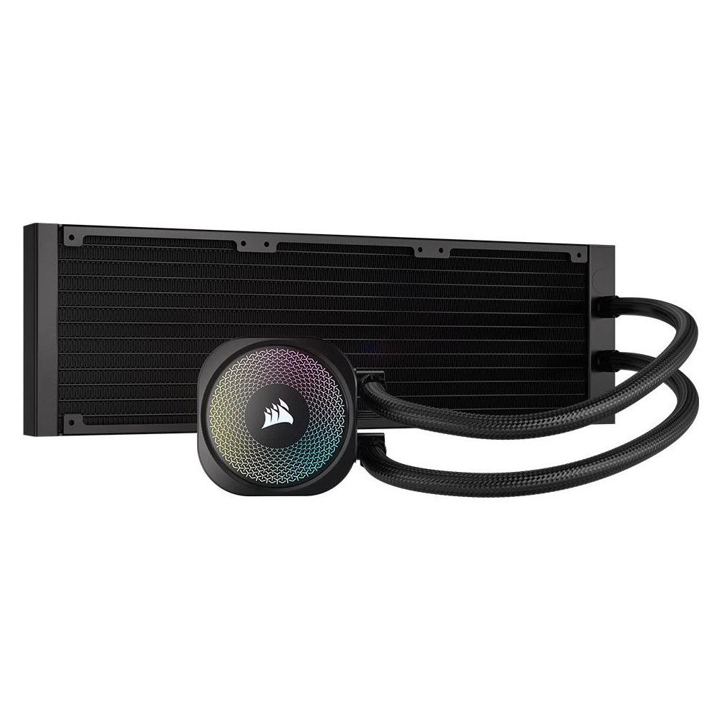 A large main feature product image of EX-DEMO Corsair NAUTILUS 360 RS ARGB - 360mm AIO Liquid CPU Cooler (Black)