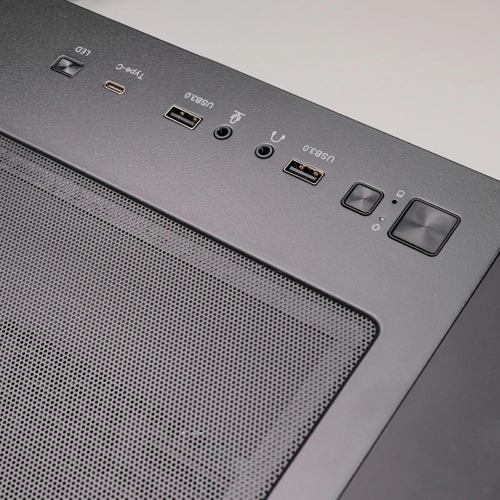 A large main feature product image of PLE Nexus RTX 5080 Prebuilt Ready To Go Gaming PC