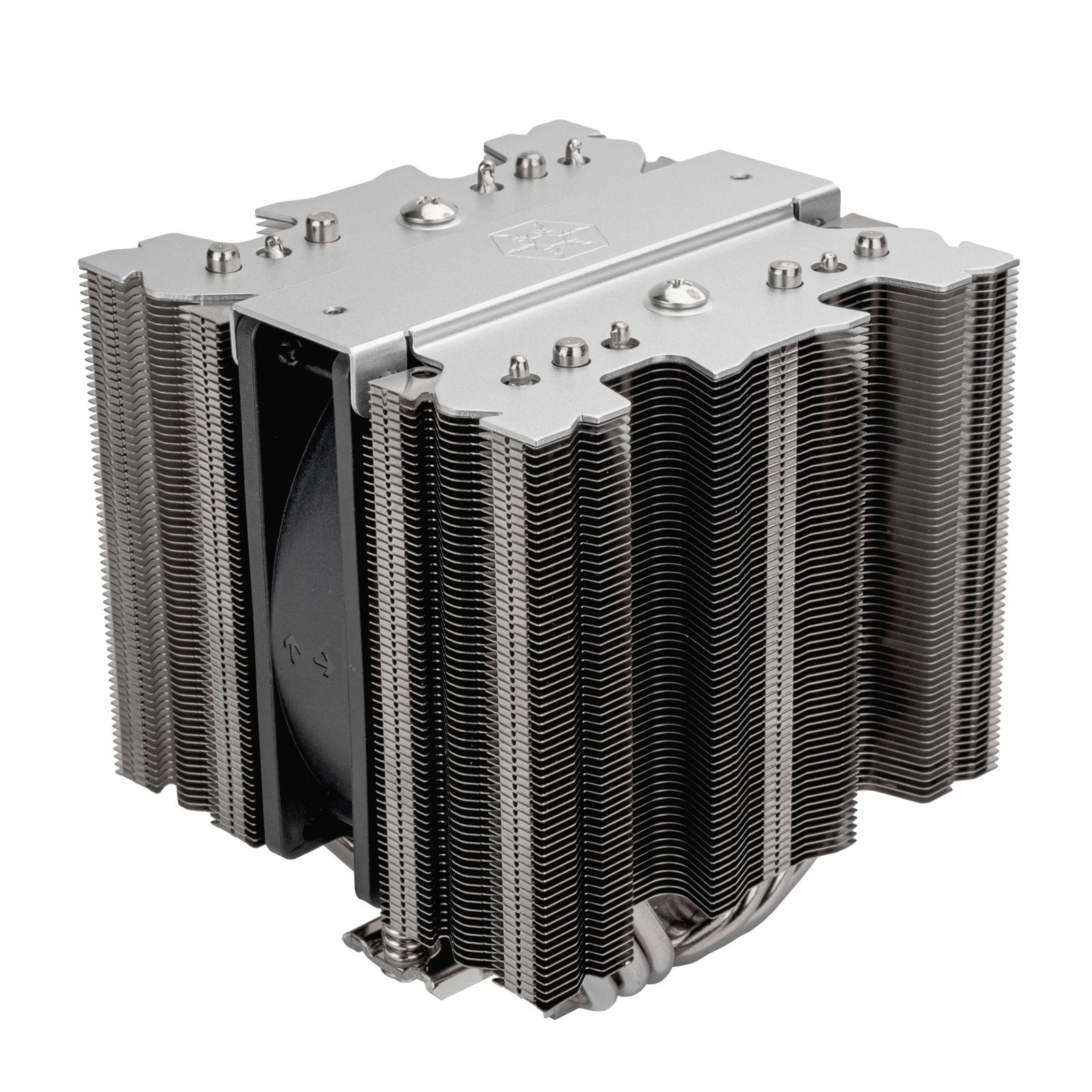 A large main feature product image of SilverStone XED120S 4U High-Performance CPU Cooler for Mainstream Sockets