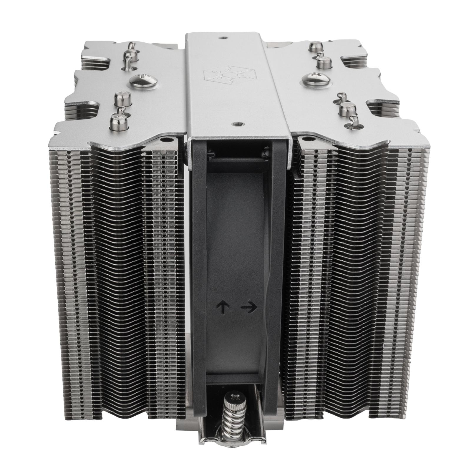 A large main feature product image of SilverStone XED120S 4U High-Performance CPU Cooler for Mainstream Sockets