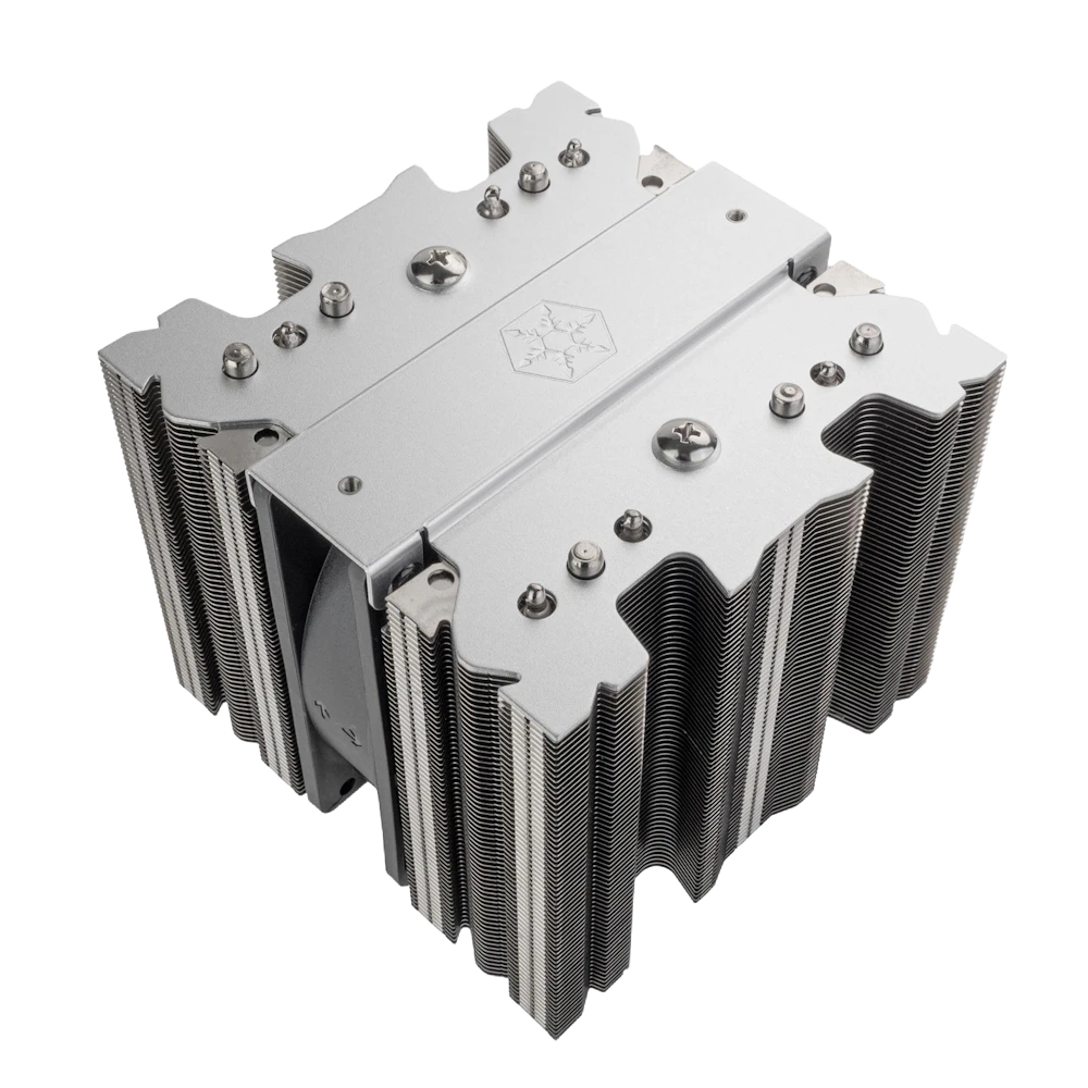 A large main feature product image of SilverStone XED120S 4U High-Performance CPU Cooler for Mainstream Sockets