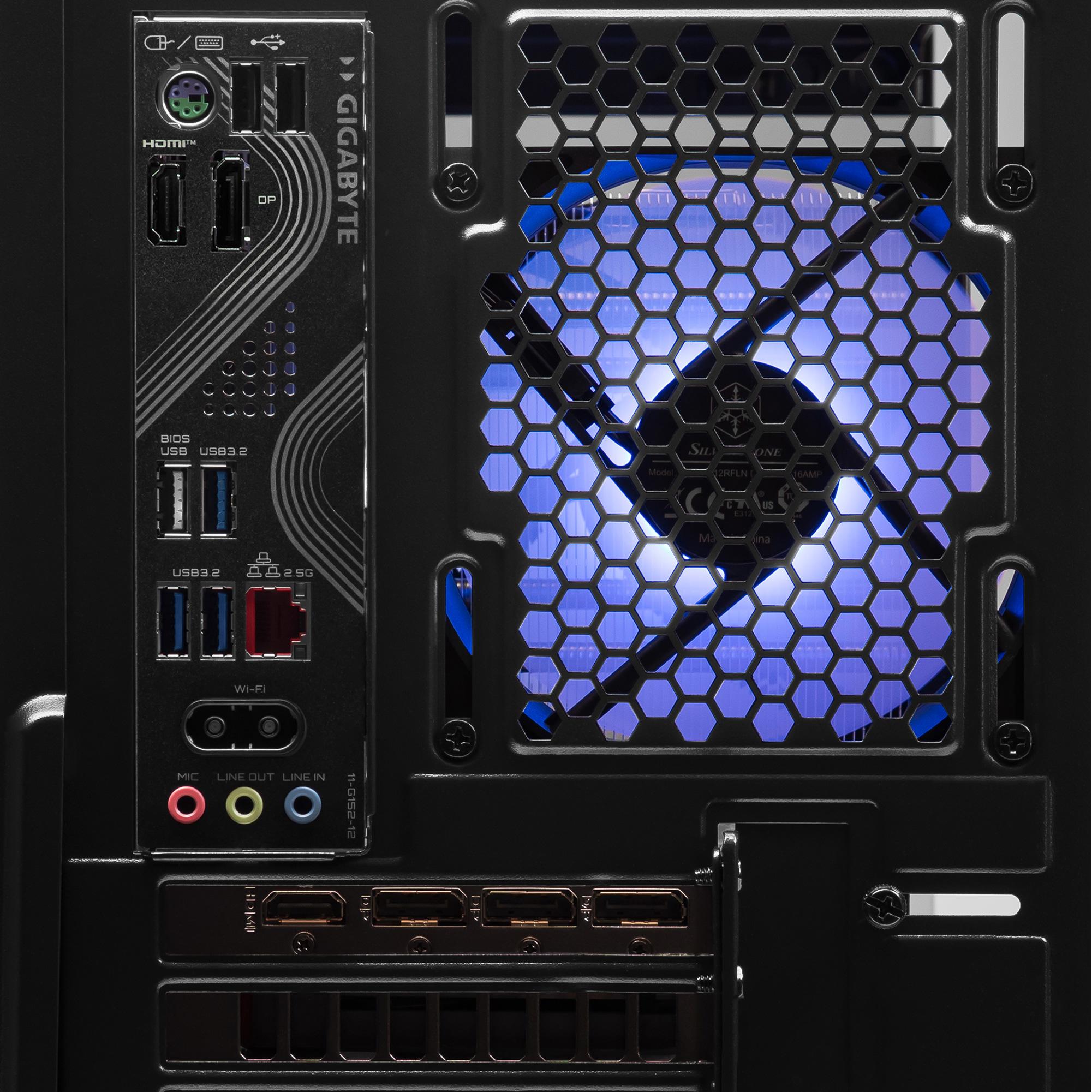 A large main feature product image of PLE Vector RTX 5060 Ti Prebuilt Ready To Go Gaming PC