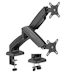 A product image of SilverStone ARM26 Dual Monitor Arm (Black)