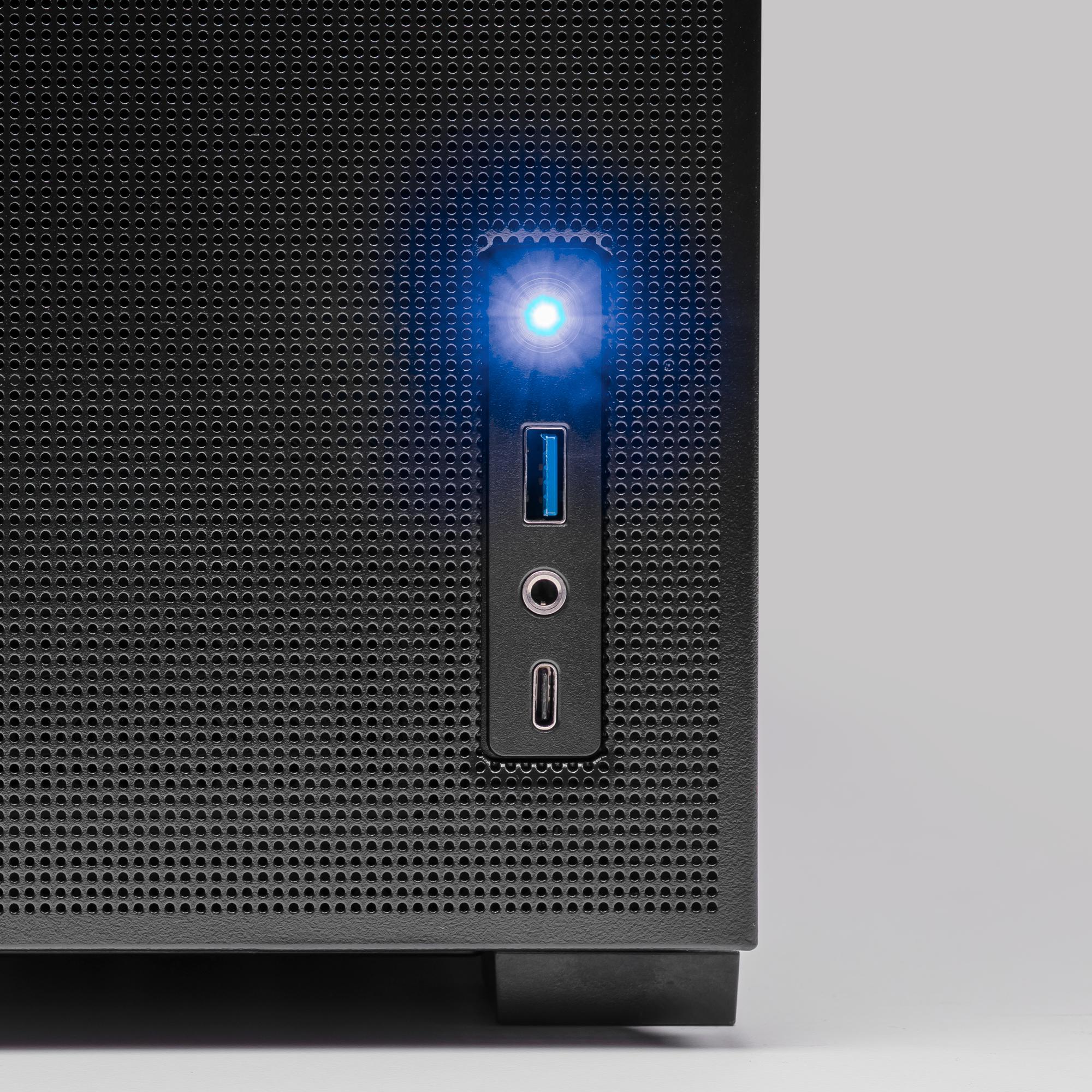 A large main feature product image of PLE Blaze RX 9070 XT Prebuilt Ready To Go Gaming PC