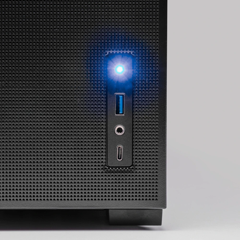 A large main feature product image of PLE Blaze RX 9070 XT Prebuilt Ready To Go Gaming PC