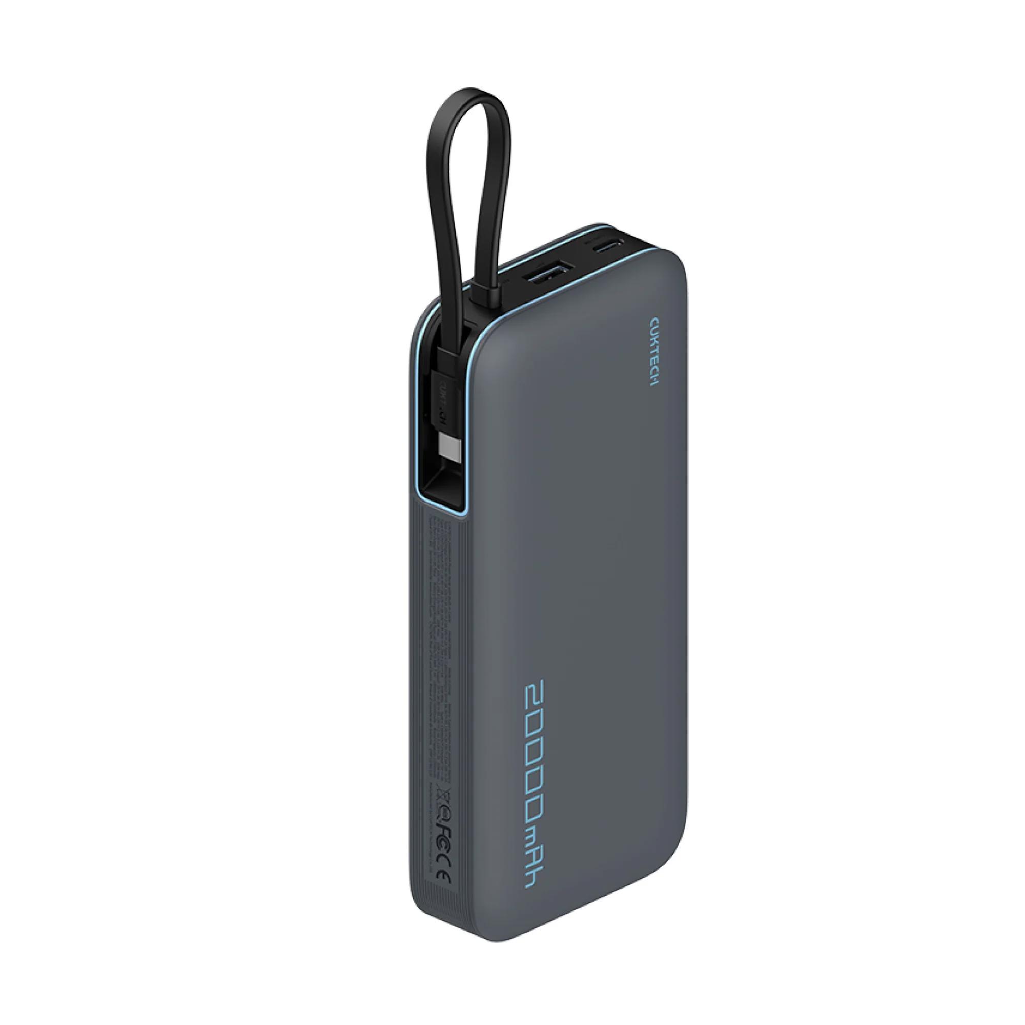 A large main feature product image of Cuktech PB200N CP25 45W 20000mAh Power Bank - Grey