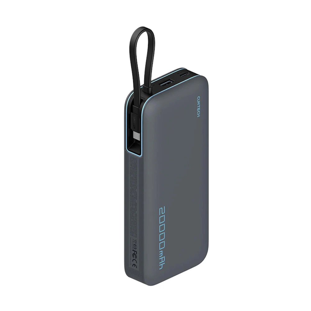 A large main feature product image of Cuktech PB200N CP25 45W 20000mAh Power Bank - Grey