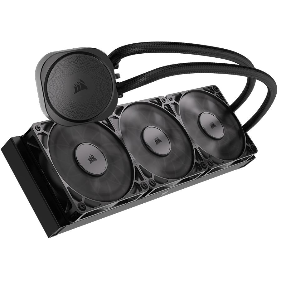 A large main feature product image of EX-DEMO Corsair NAUTILUS 360 RS - 360mm AIO Liquid CPU Cooler (Black)