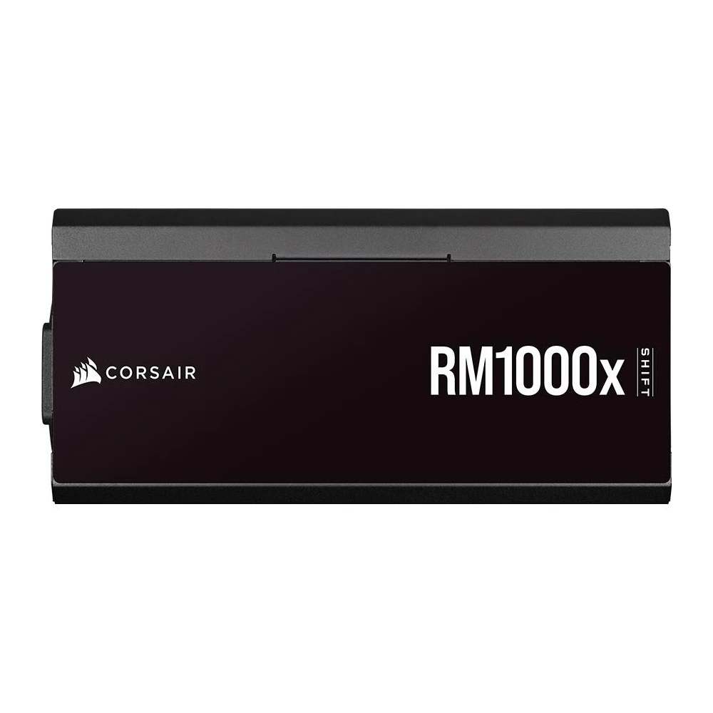 A large main feature product image of EX-DEMO Corsair RM1000x SHIFT - Side Cable 1000W Gold ATX Modular PSU