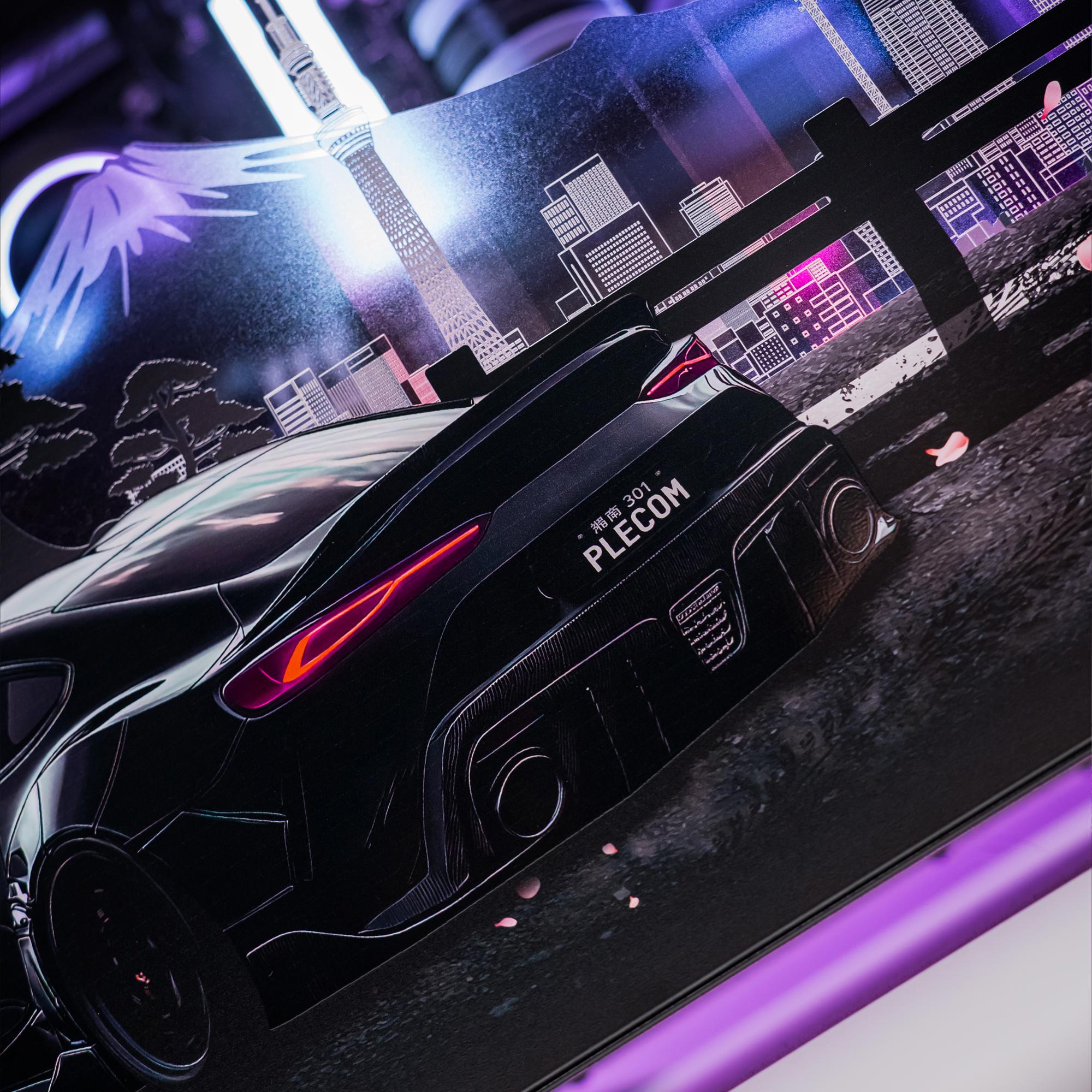 A large main feature product image of PLE Hakone RTX 5080 Prebuilt Ready To Go Gaming PC