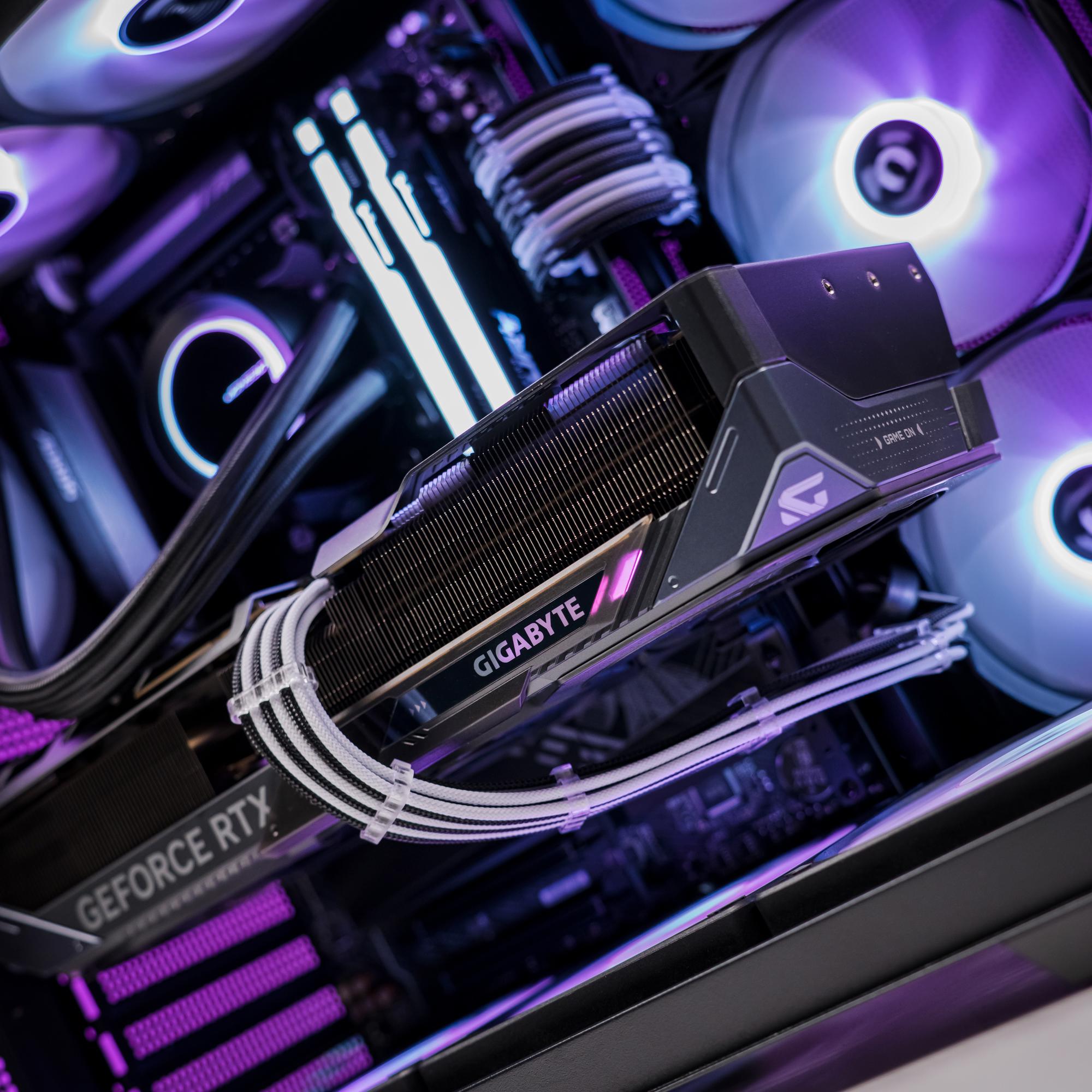 A large main feature product image of PLE Hakone RTX 5080 Prebuilt Ready To Go Gaming PC