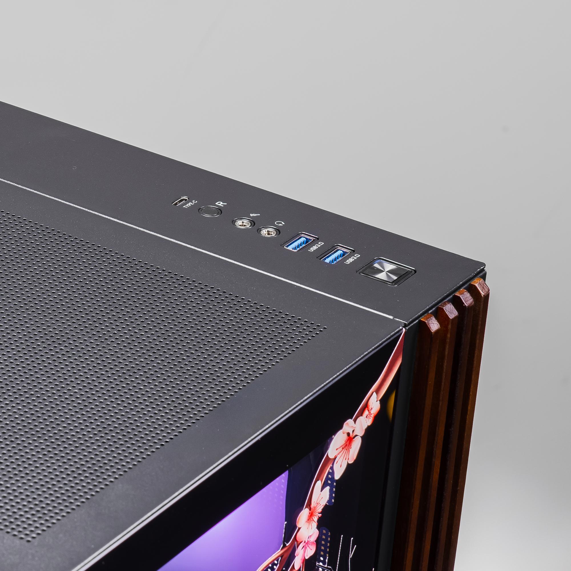 A large main feature product image of PLE Hakone RTX 5080 Prebuilt Ready To Go Gaming PC