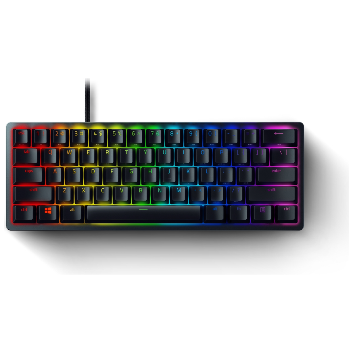 A large main feature product image of EX-DEMO Razer Huntsman Mini - Opto-Mechanical Chroma Gaming Keyboard (Red Switch)