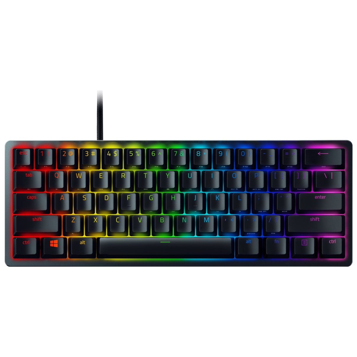 A large main feature product image of EX-DEMO Razer Huntsman Mini - Opto-Mechanical Chroma Gaming Keyboard (Red Switch)