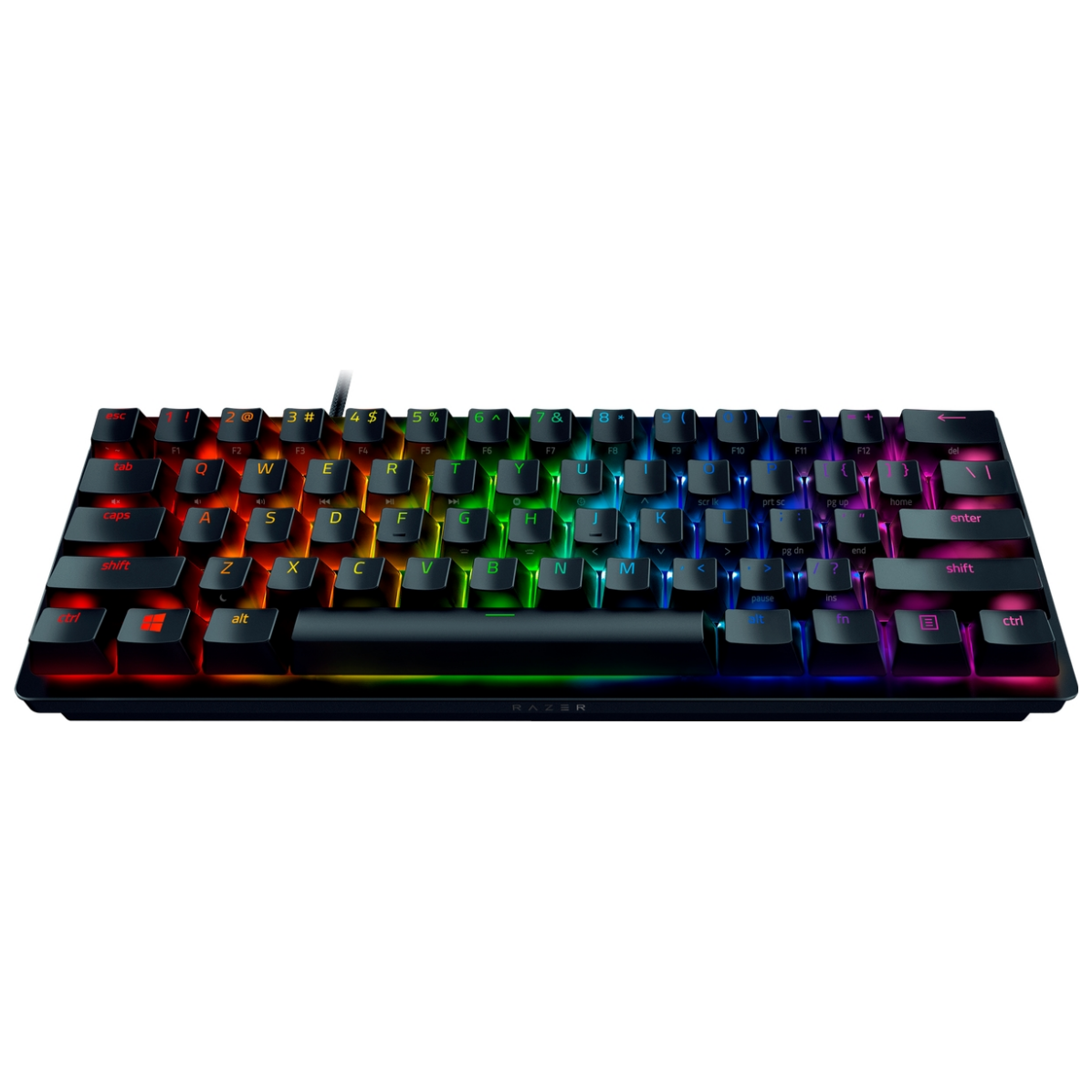 A large main feature product image of EX-DEMO Razer Huntsman Mini - Opto-Mechanical Chroma Gaming Keyboard (Red Switch)