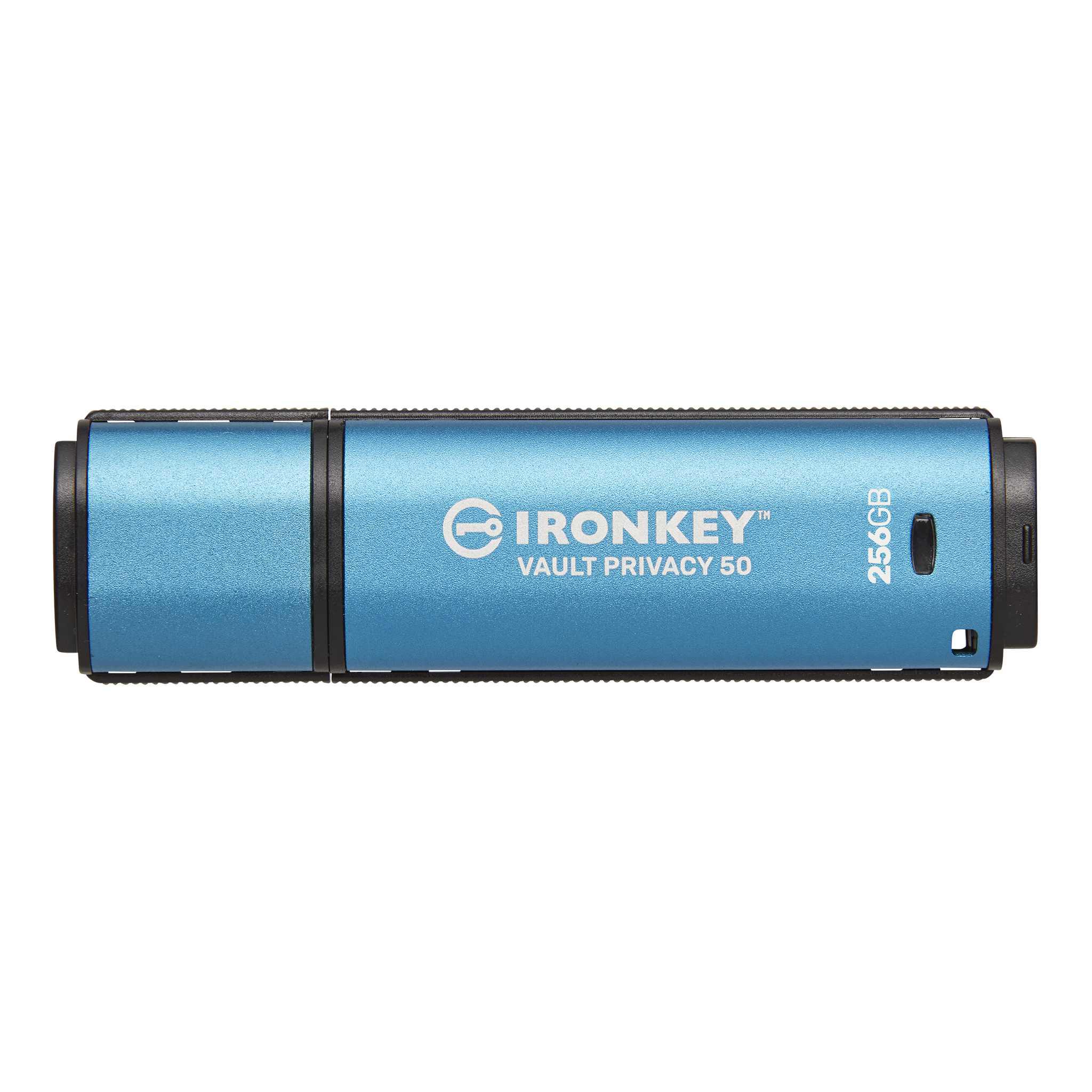 A large main feature product image of Kingston IronKey Vault Privacy 50 Series USB 3.2 Type A Flash Drive - 256GB
