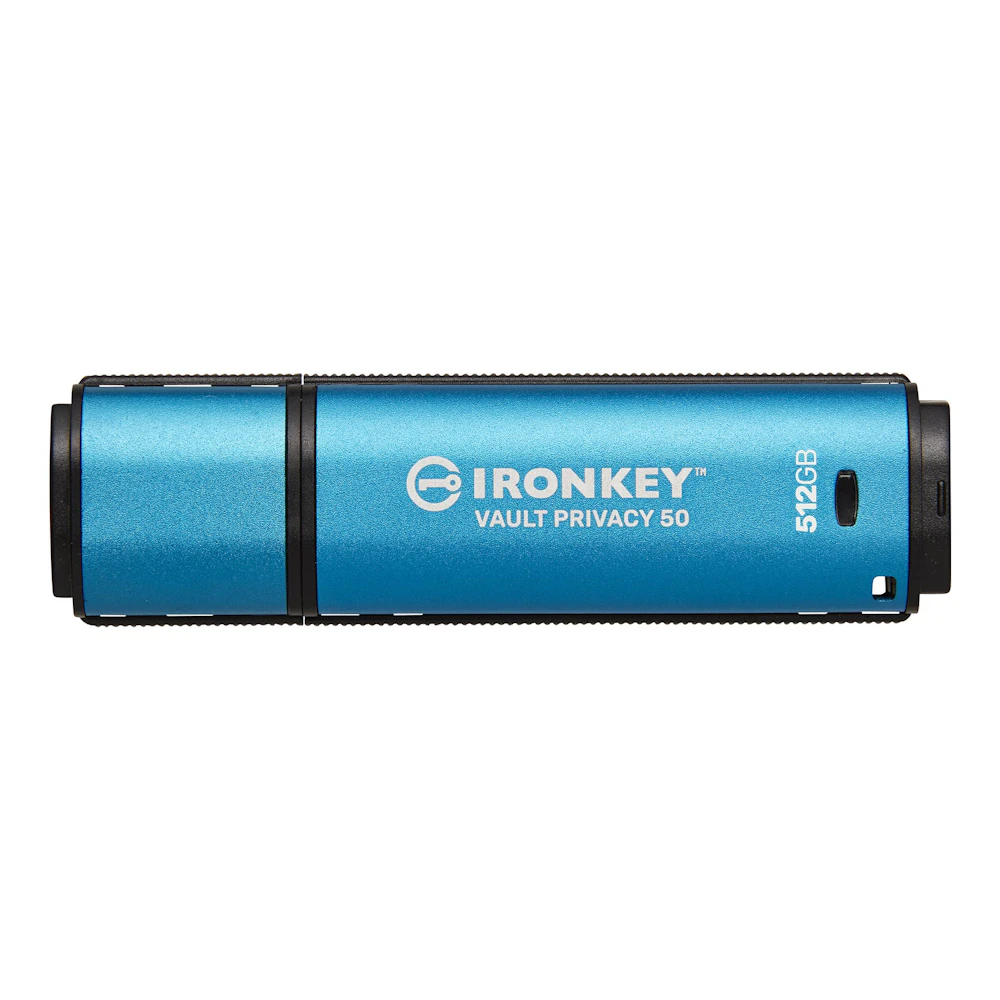 A large main feature product image of Kingston IronKey Vault Privacy 50 Series USB 3.2 Type A Flash Drive - 512GB