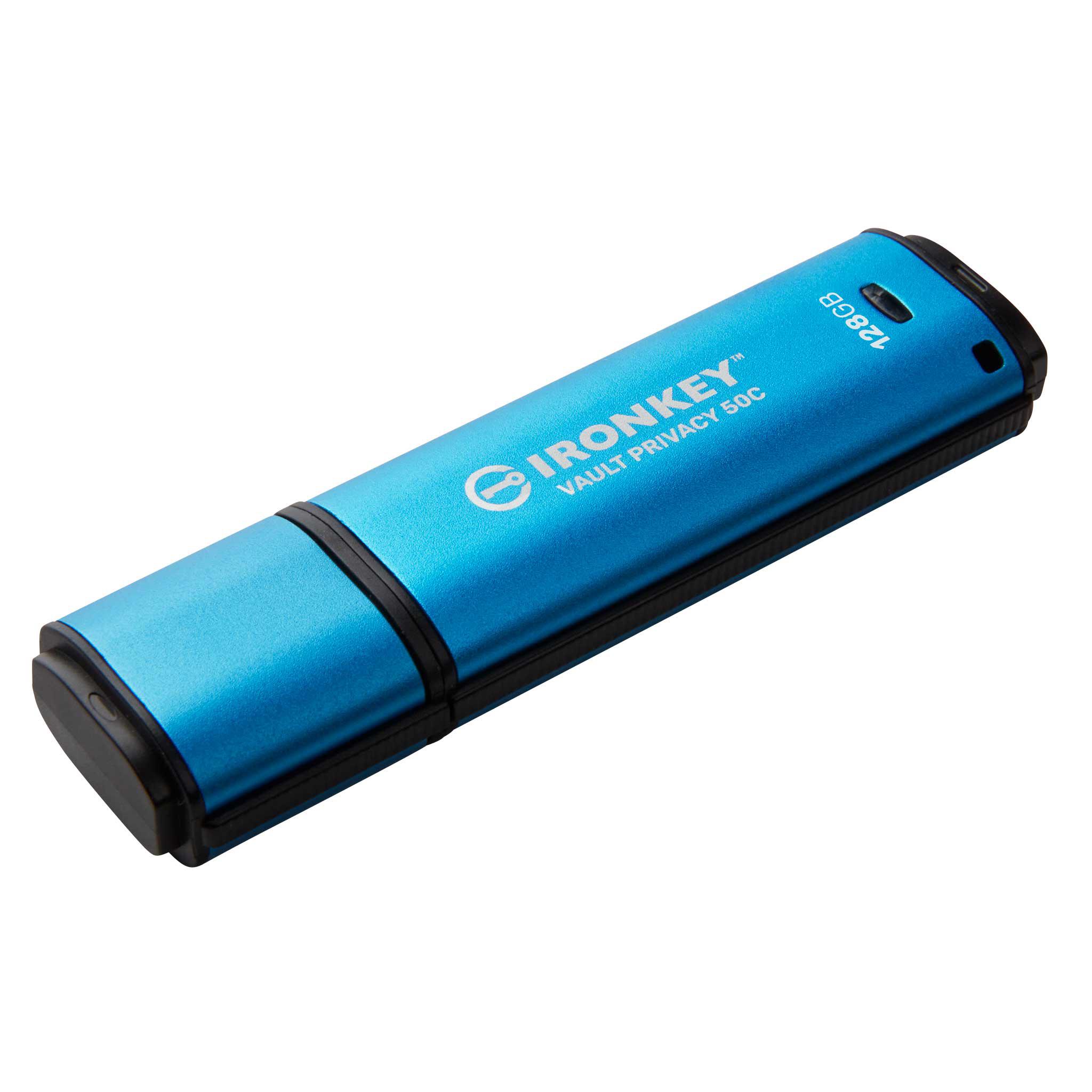 A large main feature product image of Kingston IronKey Vault Privacy 50 Series USB 3.2 Type C Flash Drive - 128GB