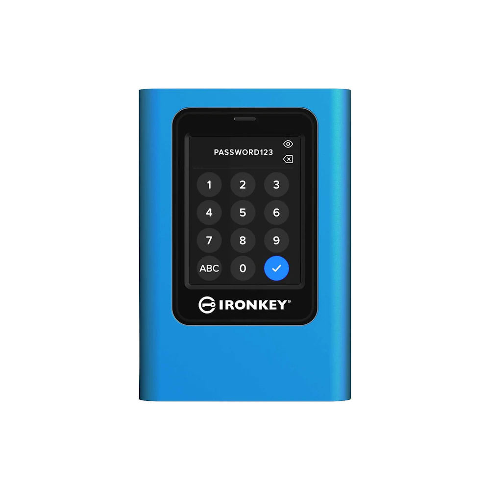 A large main feature product image of Kingston IronKey Vault Privacy 80 Portable SSD - 7680GB