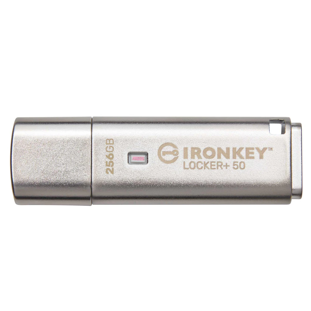 Kingston IronKey Locker+ 50 256GB USB 3.2 Gen 1 Type A Flash Drive