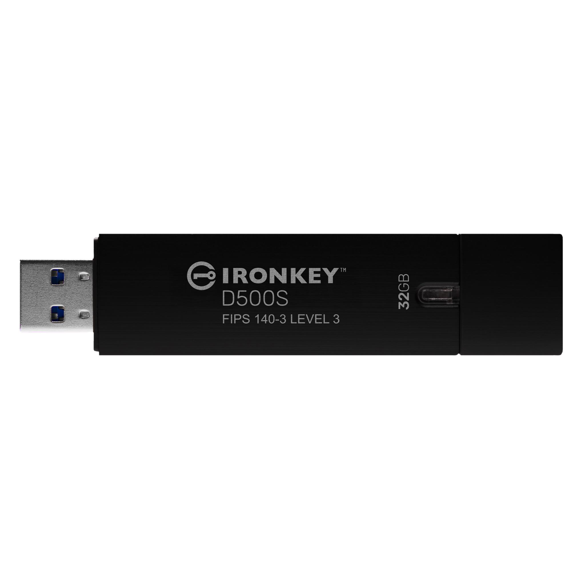 A large main feature product image of Kingston IronKey D500S USB 3.2 Type A Rugged Flash Drive - 32GB