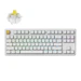 A product image of Keychron J4 QMK Wireless RGB Mechanical Keyboard - White (Banana Switch)