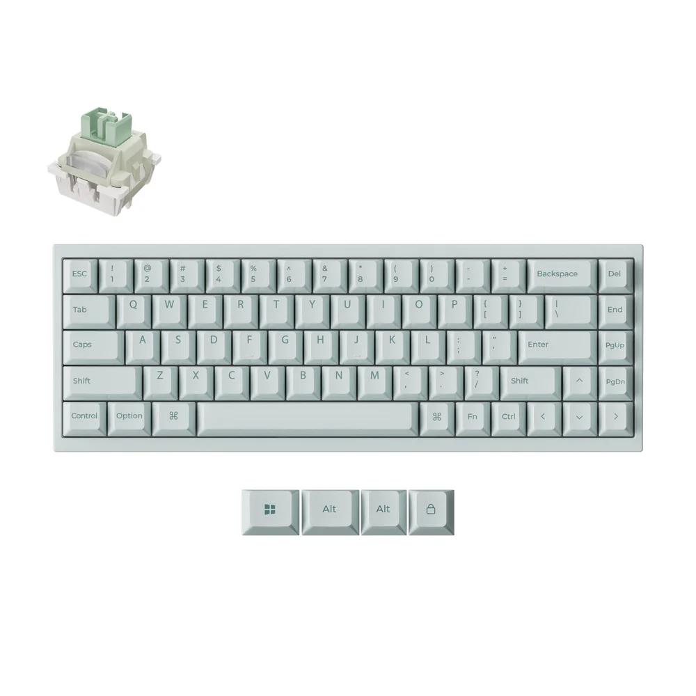 A large main feature product image of Keychron Q16 HE 8K Magnetic Switch Ceramic Keyboard - Light Green (Keychron Ultra-Fast Lime Magnetic Switch)