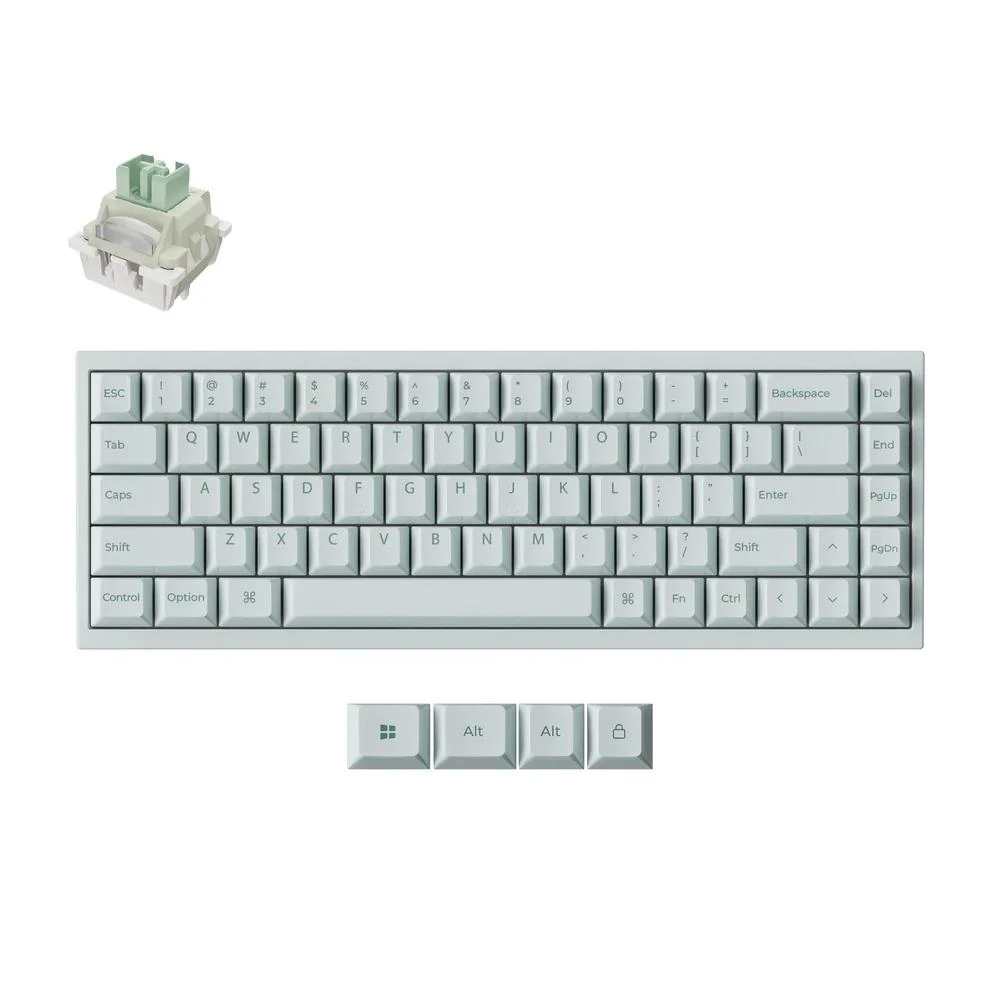 A large main feature product image of Keychron Q16 HE 8K Magnetic Switch Ceramic Keyboard - Light Green (Keychron Ultra-Fast Lime Magnetic Switch)