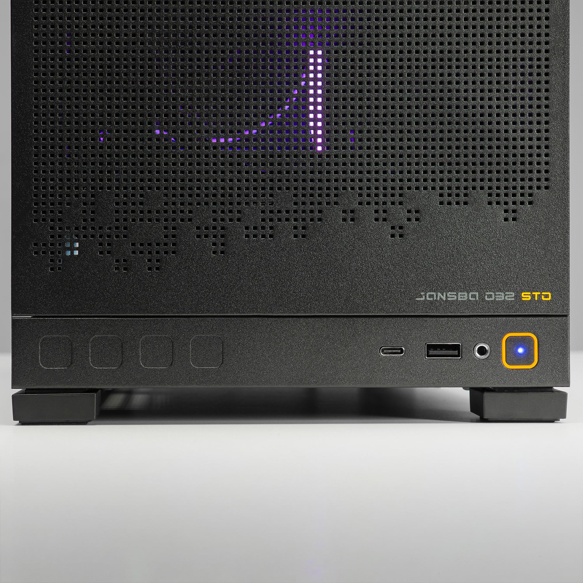 A large main feature product image of PLE Shadow RX 9070 XT Prebuilt Readty To Go Gaming PC