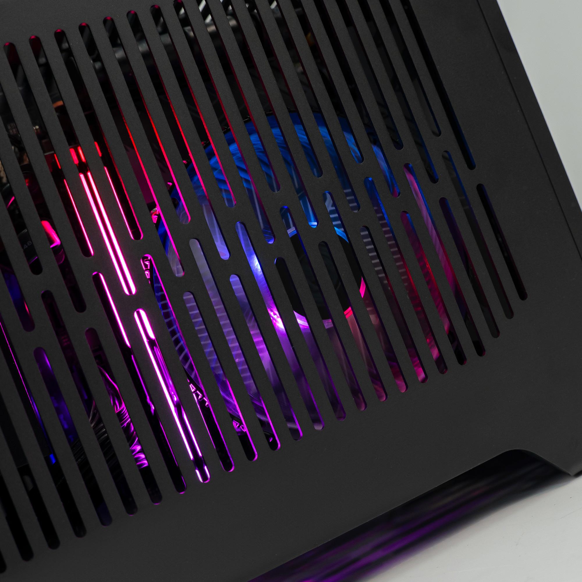 A large main feature product image of EX-DEMO PLE Sidekick RTX 4070 SUPER Prebuilt Ready To Go Gaming PC (CO Demo)