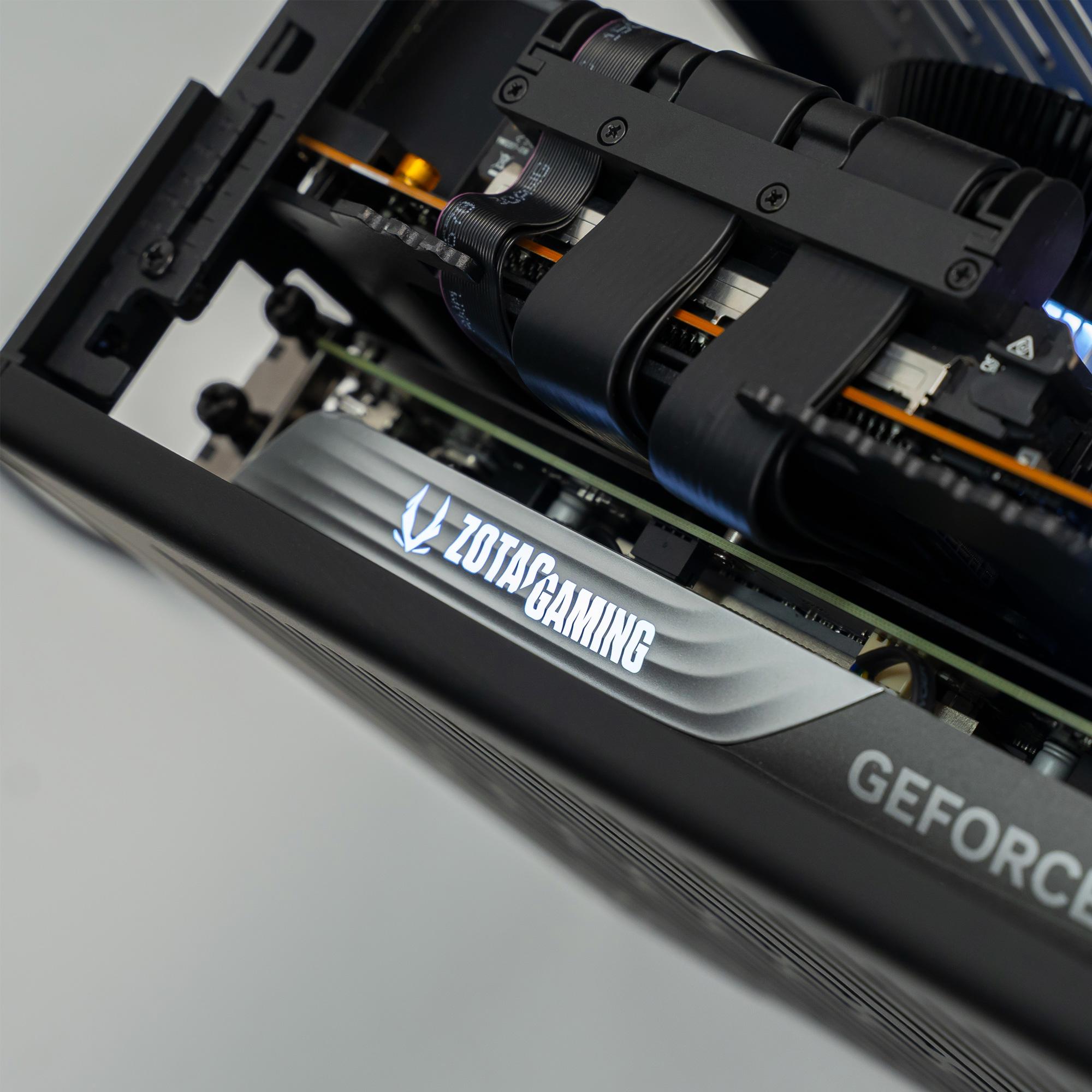 A large main feature product image of EX-DEMO PLE Sidekick RTX 4070 SUPER Prebuilt Ready To Go Gaming PC (CO Demo)