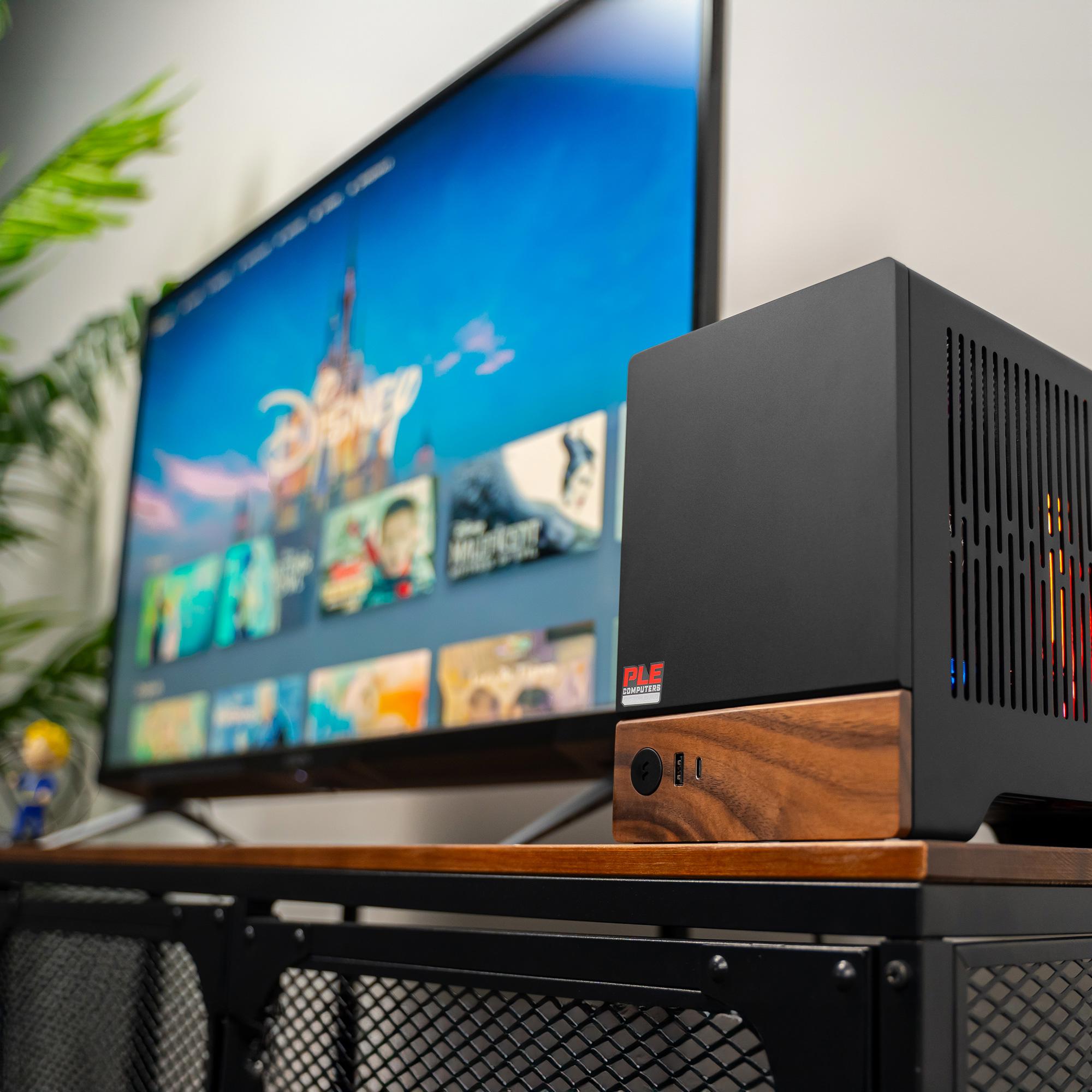 A large main feature product image of EX-DEMO PLE Sidekick RTX 4070 SUPER Prebuilt Ready To Go Gaming PC (CO Demo)