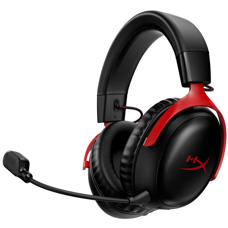 A large main feature product image of EX-DEMO HyperX Cloud III - Wireless Gaming Headset (Red)