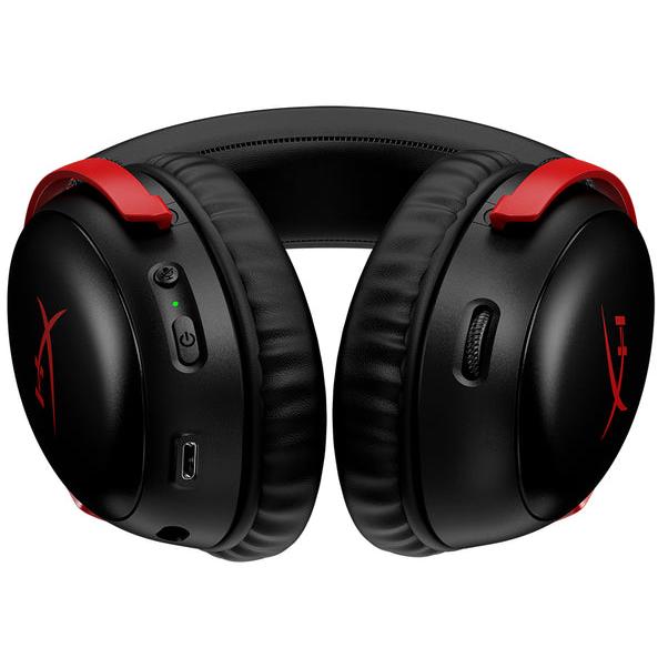 A large main feature product image of EX-DEMO HyperX Cloud III - Wireless Gaming Headset (Red)