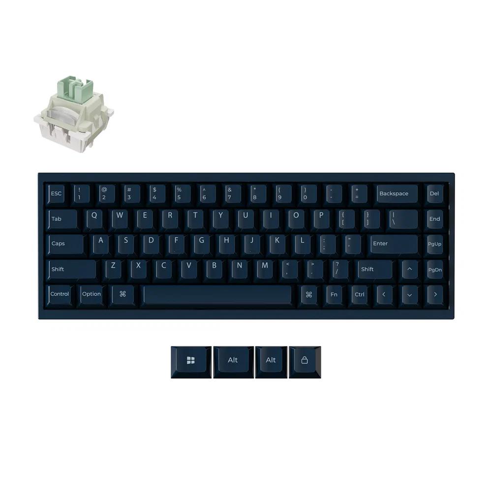 A large main feature product image of Keychron Q16 HE 8K Magnetic Switch Ceramic Keyboard - Navy Blue (Keychron Ultra-Fast Lime Magnetic Switch)