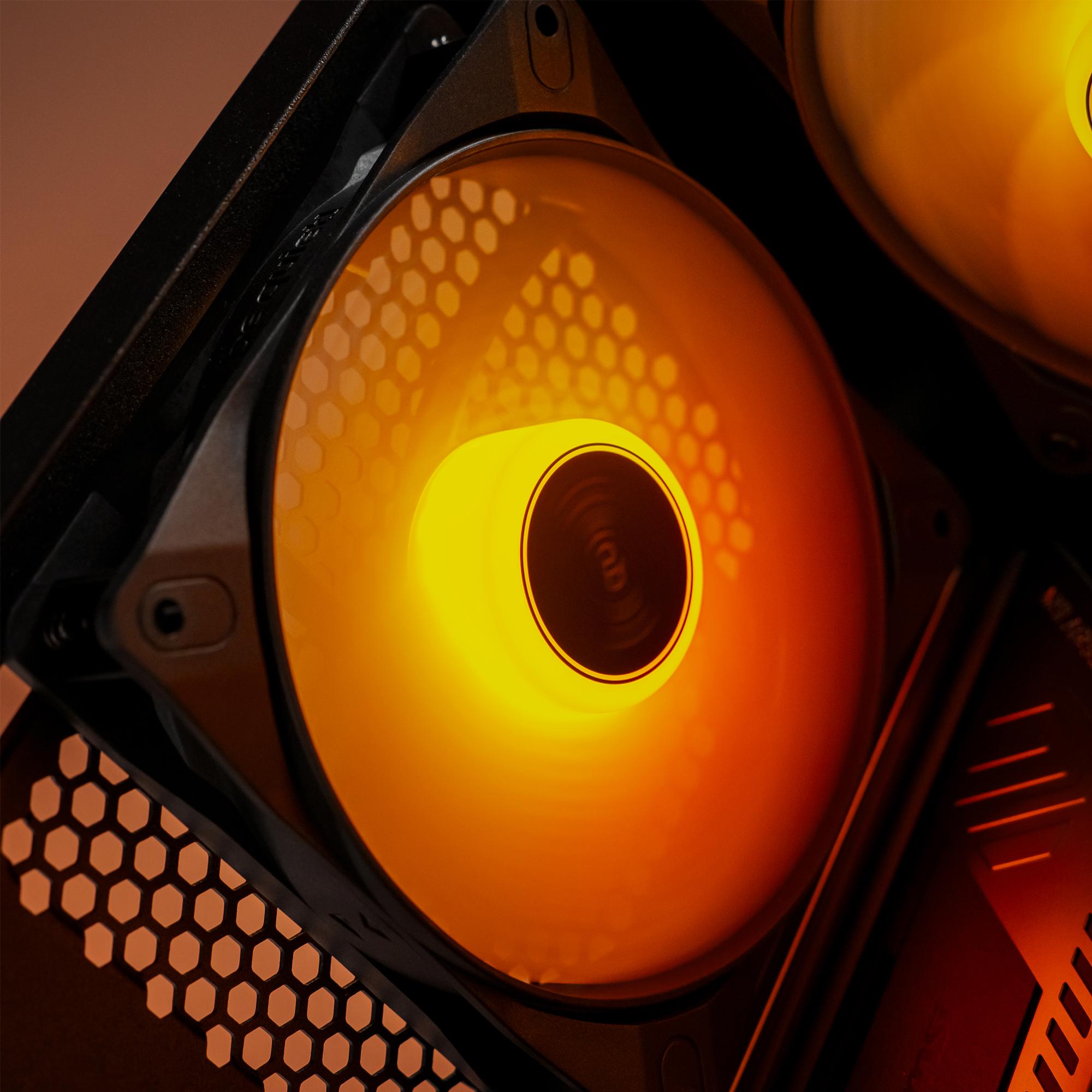 A large main feature product image of PLE Nitro RTX 5080 Prebuilt Ready To Go Gaming PC