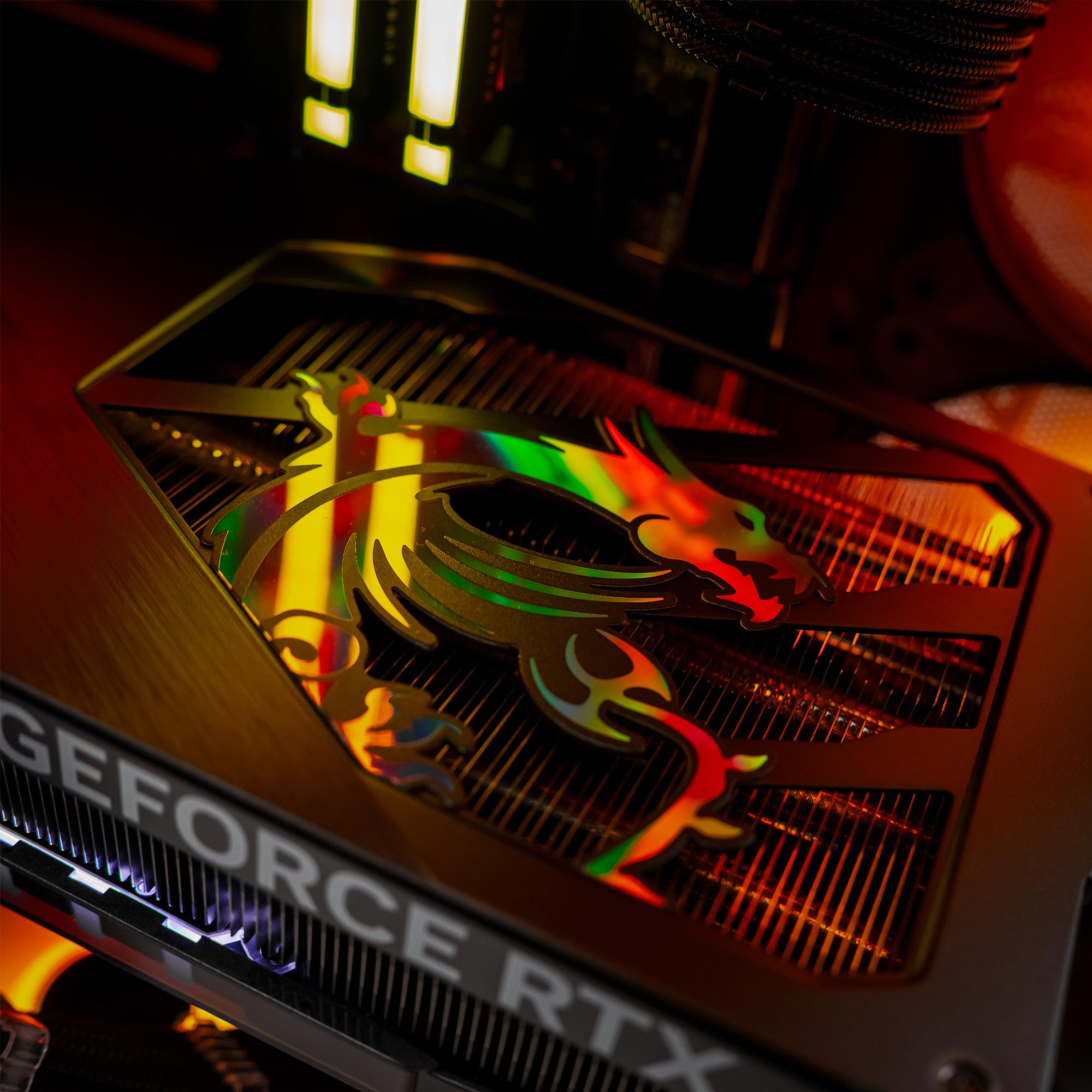 A large main feature product image of PLE Nitro RTX 5080 Prebuilt Ready To Go Gaming PC