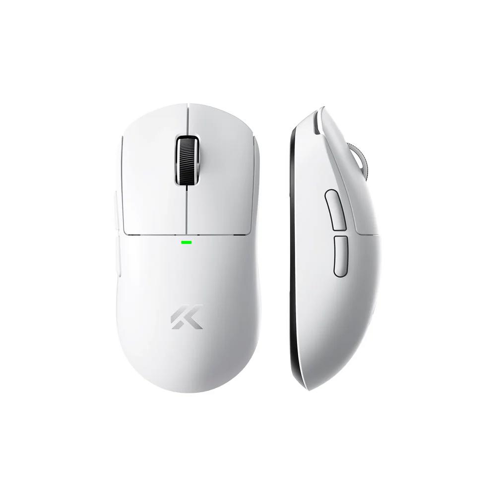 A large main feature product image of MCHOSE A5 V3 Ultralight 8K Wireless Ergonomic Gaming Mouse - White