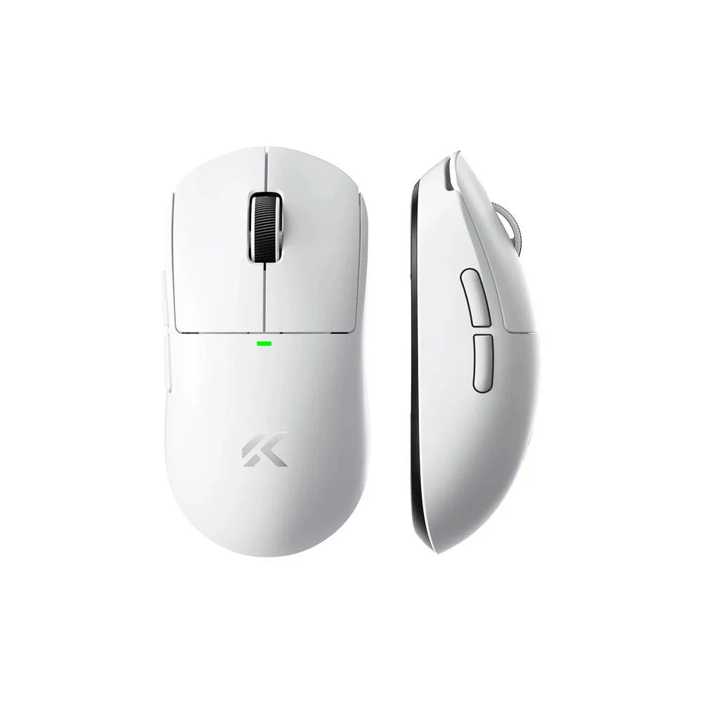 A large main feature product image of MCHOSE A5 V3 Ultralight 8K Wireless Ergonomic Gaming Mouse - White