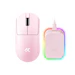A product image of MCHOSE A7 V2 Ultra+ Lightweight 8K Wireless Gaming Mouse with Magnetic Charging Dock - Pink