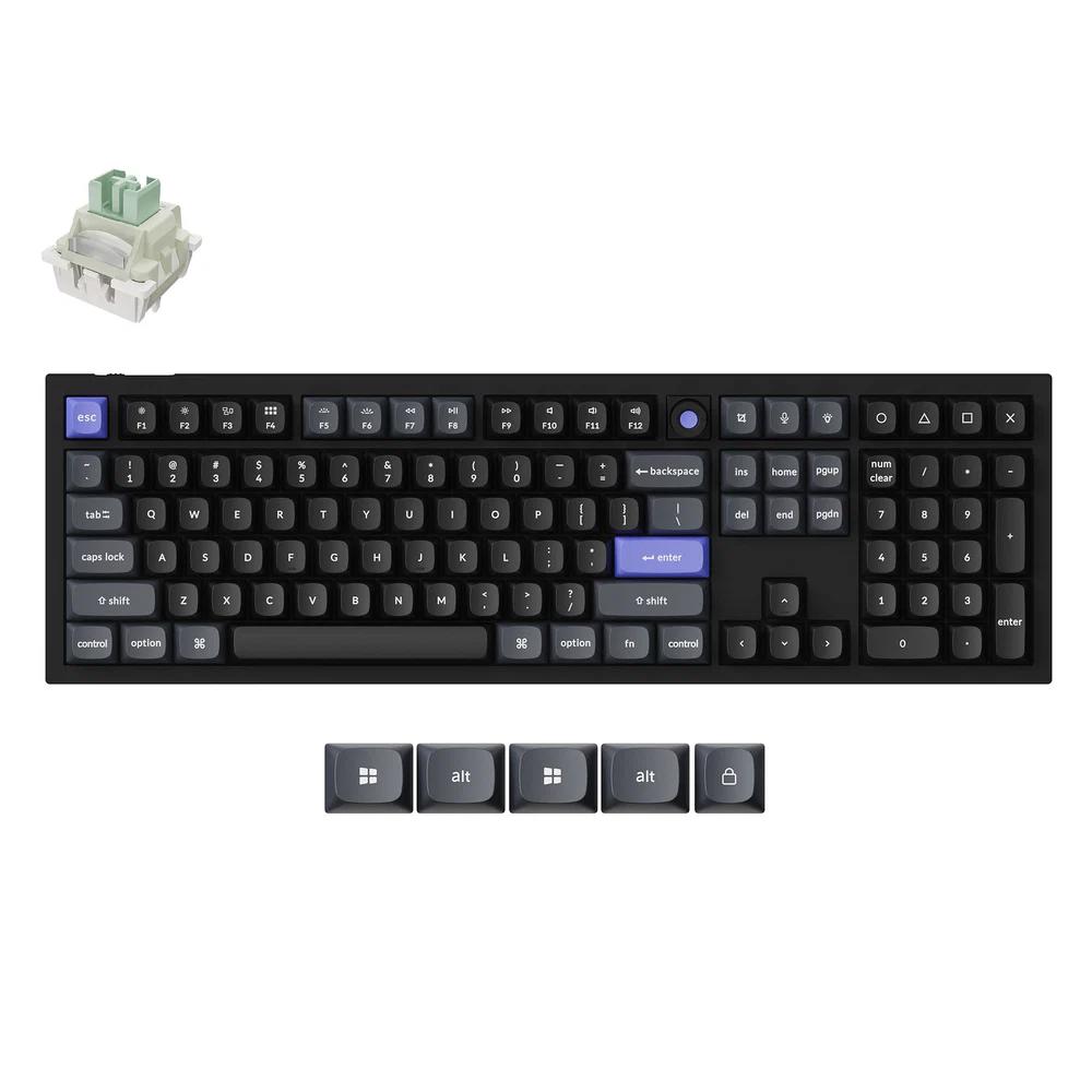 A large main feature product image of Keychron Q6 HE 8K - Fullsize Custom Keyboard - Black (Keychron Ultra-Fast Lime Magnetic Switch)