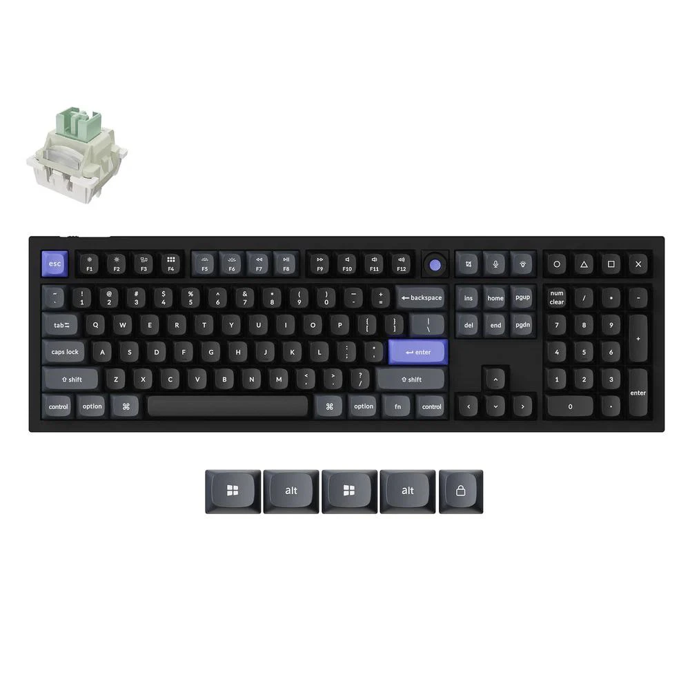 Keychron Q6 HE 8K - Fullsize Custom Keyboard - Black (Keychron Ultra-Fast Lime Magnetic Switch)