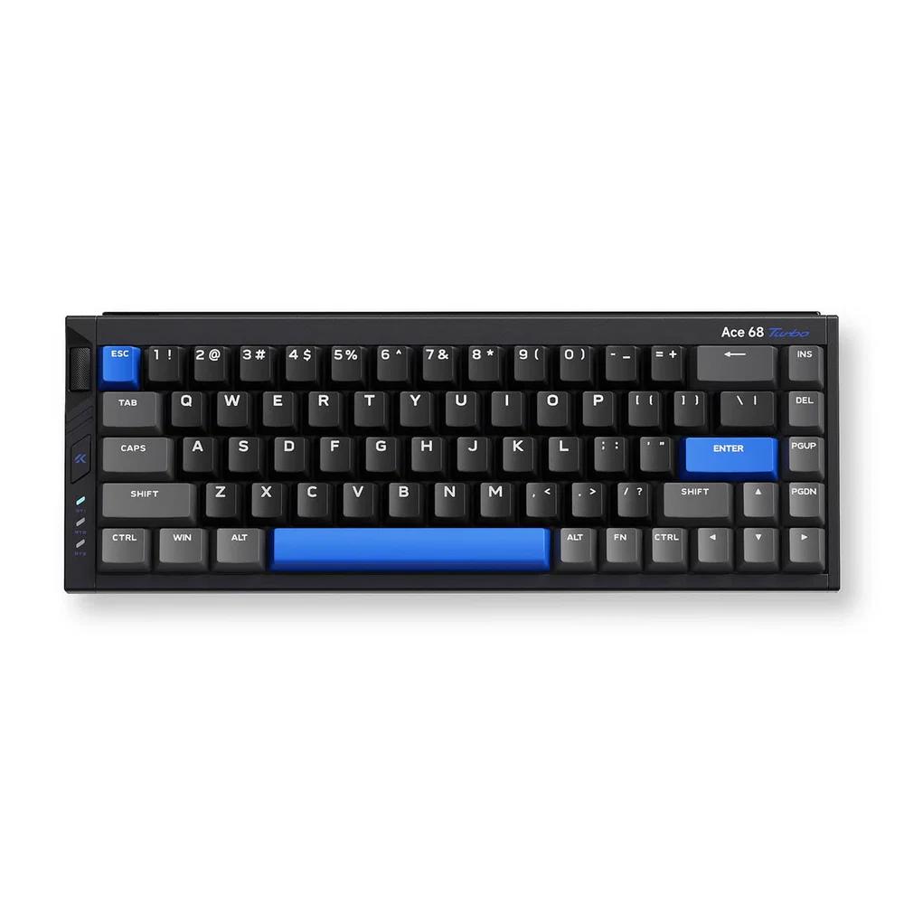 A large main feature product image of MCHOSE Ace 68 Turbo 16K Full-Aluminium Esports Wired Hall Effect Keyboard - Cyber Black (Mount Tai Magnetic Switch GT)