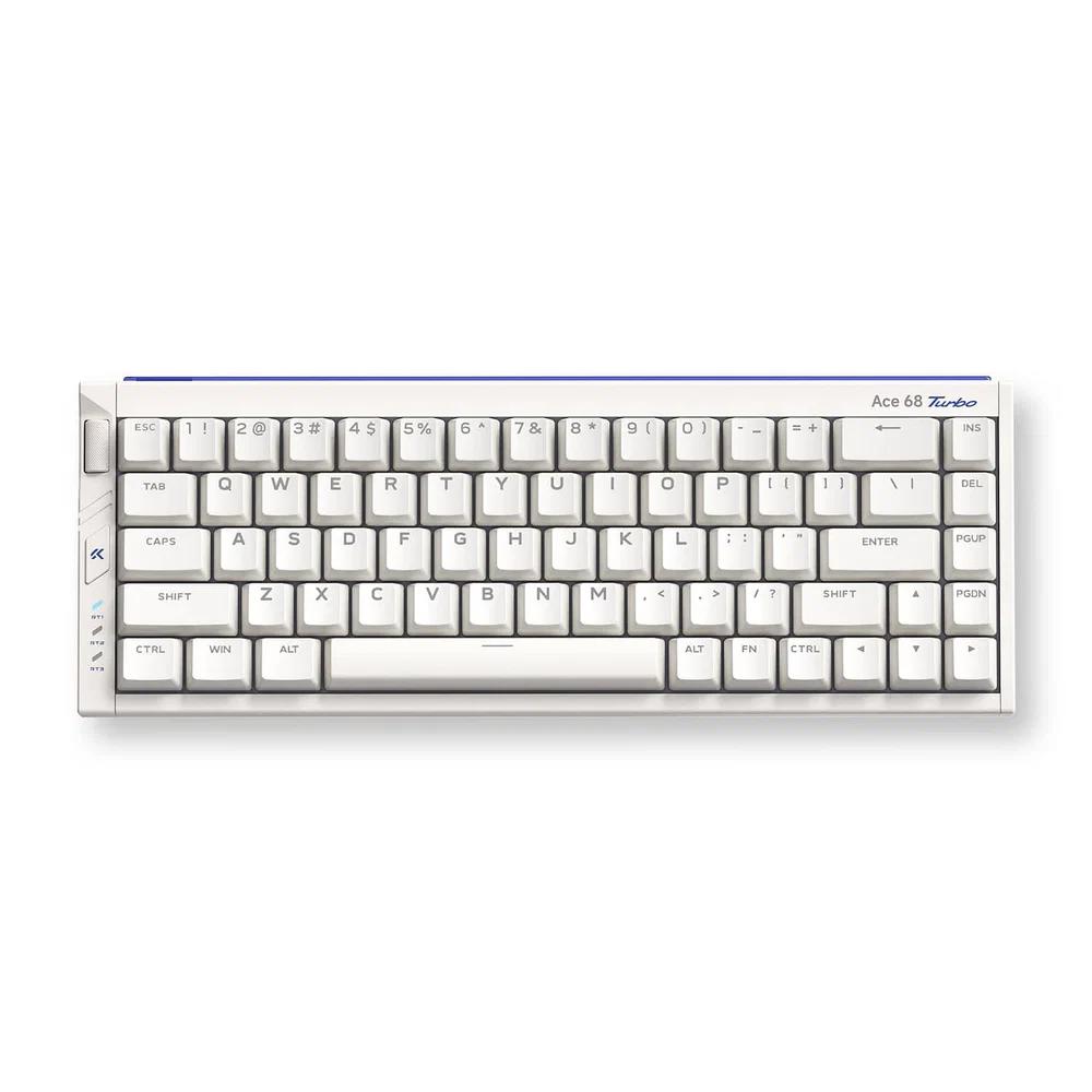 A large main feature product image of MCHOSE Ace 68 Turbo 16K Full-Aluminium Esports Wired Hall Effect Keyboard - Nova White (Mount Tai Magnetic Switch GT)