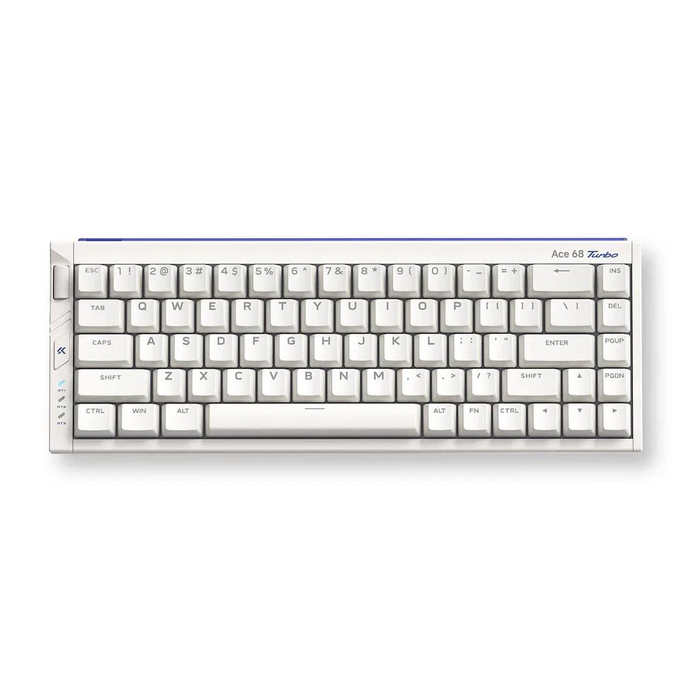 A large main feature product image of MCHOSE Ace 68 Turbo 16K Full-Aluminium Esports Wired Hall Effect Keyboard - Nova White (Mount Tai Magnetic Switch GT)