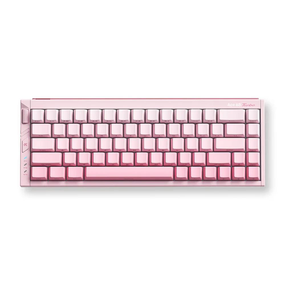 A large main feature product image of MCHOSE Ace 68 Turbo 16K Full-Aluminium Esports Wired Hall Effect Keyboard - Peachy Pink (Mount Tai Magnetic Switch GT)