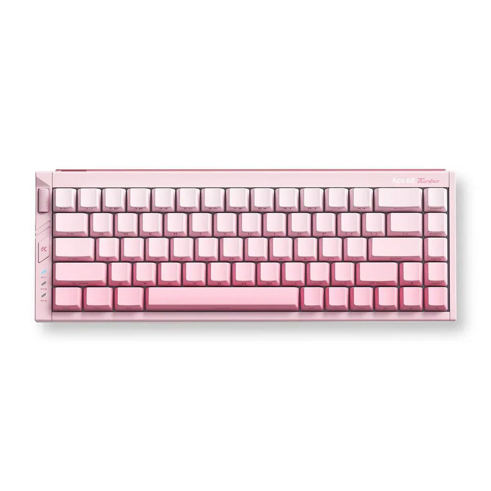 A large main feature product image of MCHOSE Ace 68 Turbo 16K Full-Aluminium Esports Wired Hall Effect Keyboard - Peachy Pink (Mount Tai Magnetic Switch GT)