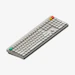 A product image of NuPhy Node100 High-Profile Wireless Mechanical Keyboard - Lunar White (Blush Max Switch)
